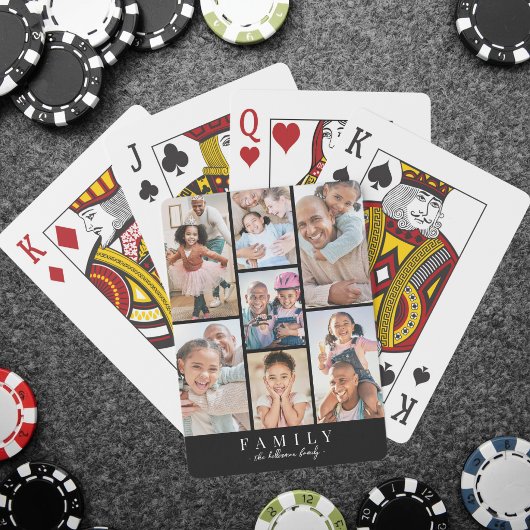 Gepersonaliseerd Fotocollage Pokerkaarten