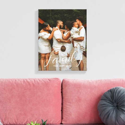 Gepersonaliseerd fotodoek voor het gezinsleven canvas afdruk (Insitu (Woonkamer))