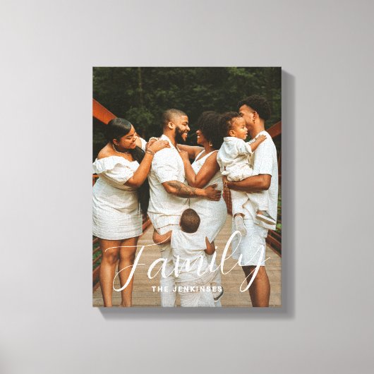 Gepersonaliseerd fotodoek voor het gezinsleven canvas afdruk (Voorkant)