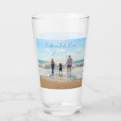 Gepersonaliseerd Fotoglas met Aangepaste Tekst Glas (Achterkant)