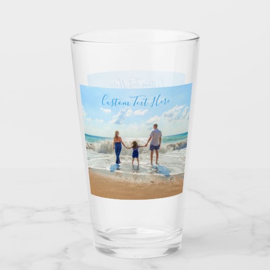 Gepersonaliseerd Fotoglas met Aangepaste Tekst Glas (Voorkant)