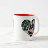 Gepersonaliseerd | Fotohart Tweekleurige Koffiemok (Voorkant rechts)