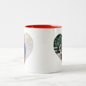 Gepersonaliseerd | Fotohart Tweekleurige Koffiemok (Center)