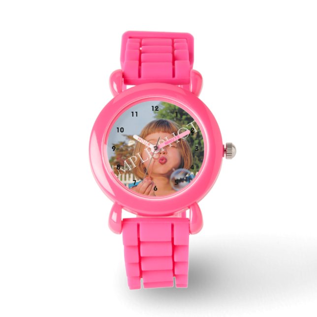 Gepersonaliseerd fotohorloge. Maak je eigen! Horloge (Voorkant)