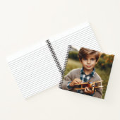 Gepersonaliseerd fotojournaal op Ocean Blue Notitieboek (Binnen)