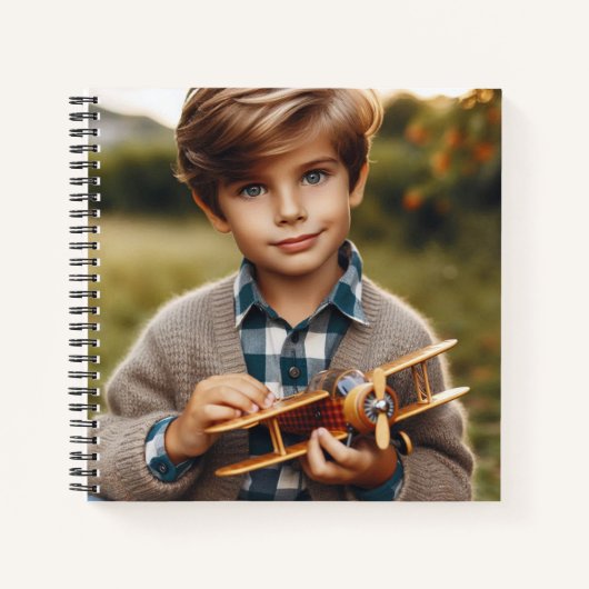 Gepersonaliseerd fotojournaal op Ocean Blue Notitieboek (Voorkant)