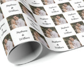 Gepersonaliseerd fotonaampatroon cadeaupapier (Rol Hoek)
