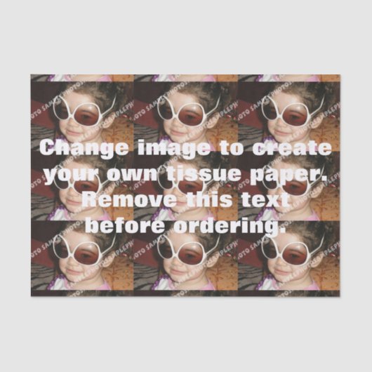 Gepersonaliseerd fotopapier. Maak je eigen! Tissuepapier (Voorkant)