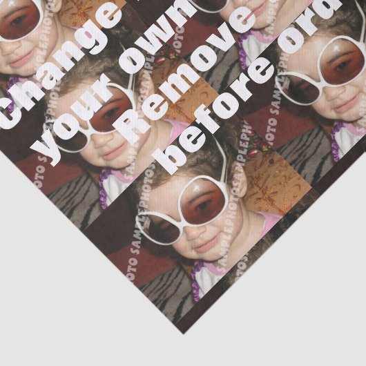 Gepersonaliseerd fotopapier. Maak je eigen! Tissuepapier (Detail)