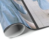 Gepersonaliseerd fotopapier met zwarte omloop cadeaupapier (Rol Hoek)