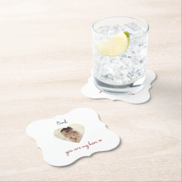 Gepersonaliseerd fotopapier Onderzetter voor Vader