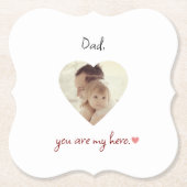 Gepersonaliseerd fotopapier Onderzetter voor Vader (Voorkant)