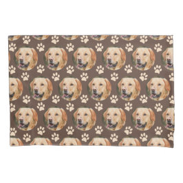 Gepersonaliseerd fotopatroon van Pet Dog Brown Kussensloop