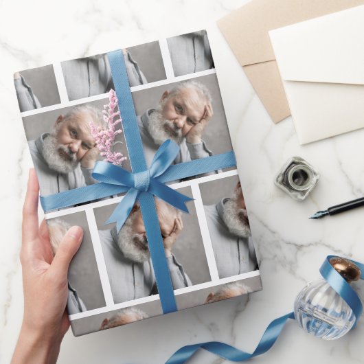 Gepersonaliseerd fotoraster Gift Wrapping Paper Cadeaupapier (Geschenken)