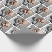 Gepersonaliseerd fotoraster Gift Wrapping Paper Cadeaupapier (Hoek)