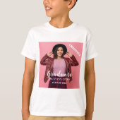 Gepersonaliseerd fotoscript Afstuderen T-shirt (Voorkant)