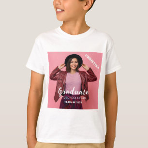 Gepersonaliseerd fotoscript Afstuderen T-shirt