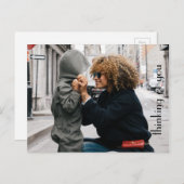 Gepersonaliseerd fototemplate "Denken aan jou" Briefkaart (Voorkant / Achterkant)