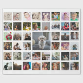 Gepersonaliseerd fotoverzamelpapier cadeaupapier (Vlak)