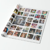 Gepersonaliseerd fotoverzamelpapier cadeaupapier (Uitgerold)