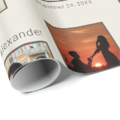 Gepersonaliseerd fotoverzamelpapier cadeaupapier (Rol Hoek)
