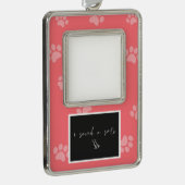 Gepersonaliseerd frame verzilverd omlijst ornament (Rechts)