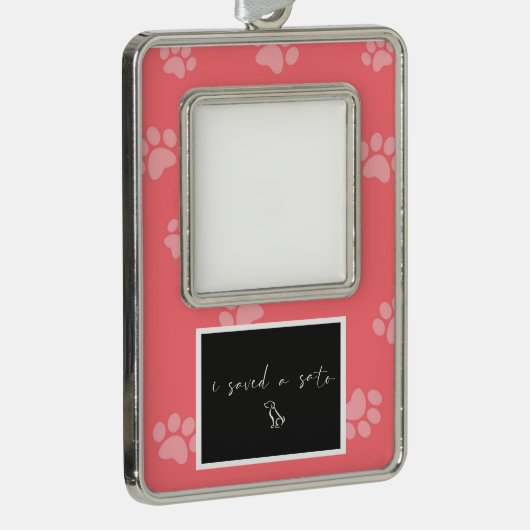 Gepersonaliseerd frame verzilverd omlijst ornament (Rechts)