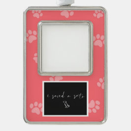 Gepersonaliseerd frame verzilverd omlijst ornament