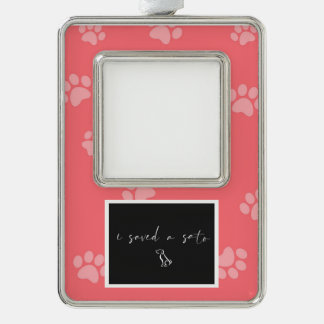 Gepersonaliseerd frame verzilverd omlijst ornament