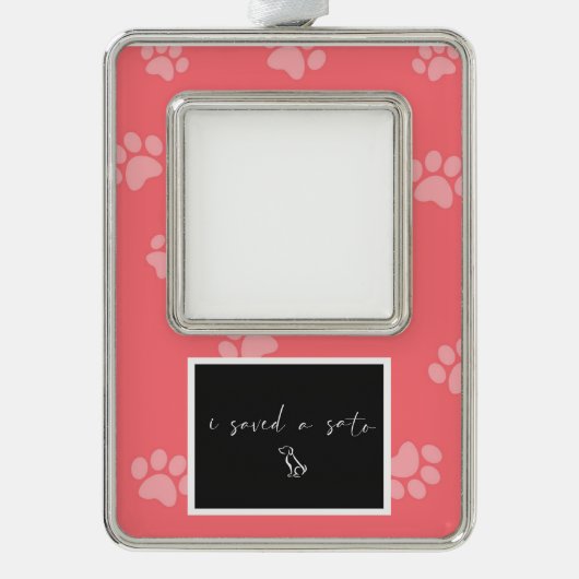 Gepersonaliseerd frame verzilverd omlijst ornament (Voorkant)