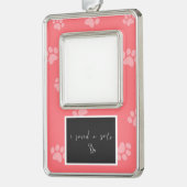 Gepersonaliseerd frame verzilverd omlijst ornament (Links)