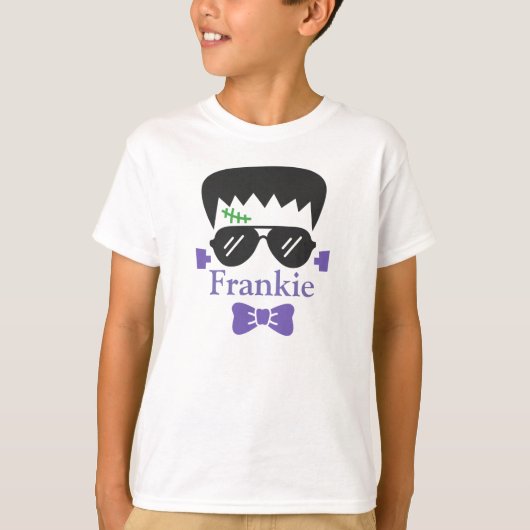 Gepersonaliseerd Frankenstein Halloween T-shirt (Voorkant)