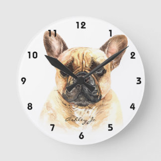 Gepersonaliseerd Frans Bulldog Square of Ronde Klok