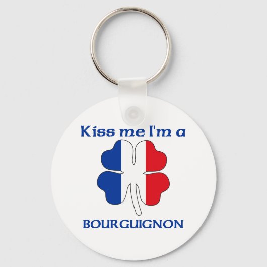 Gepersonaliseerd Frans Kus Ik ben Bourguignon Sleutelhanger (Voorkant)