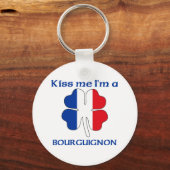 Gepersonaliseerd Frans Kus Ik ben Bourguignon Sleutelhanger (Voorkant)