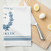 Gepersonaliseerd Frans Land Kitchen Dish Towel Theedoek (Quarter Fold)