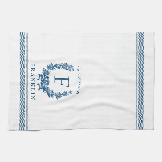 Gepersonaliseerd Frans Land Kitchen Dish Towel Theedoek (Horizontaal)