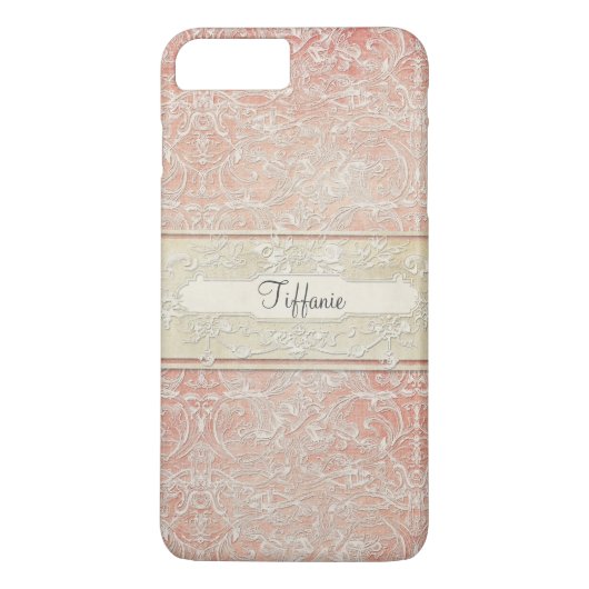 Gepersonaliseerd  Frans Regency Lace Etched Case-Mate iPhone Case (Achterkant)