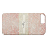 Gepersonaliseerd  Frans Regency Lace Etched Case-Mate iPhone Case (Achterkant (Horizontaal))
