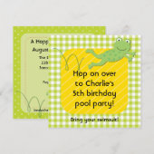 Gepersonaliseerd Frog Birthday Invites Kaart (Voorkant / Achterkant)