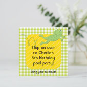 Gepersonaliseerd Frog Birthday Invites Kaart (Staand voorkant)