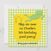 Gepersonaliseerd Frog Birthday Invites Kaart (Voorkant)