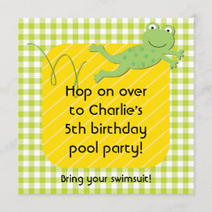 Gepersonaliseerd Frog Birthday Invites Kaart