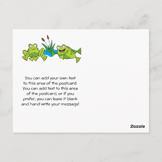 Gepersonaliseerd Frog Pond Verjaardag Bedankt Briefkaart (Achterkant)