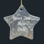 Gepersonaliseerd Frosty Ornament<br><div class="desc">Een ijzig achtergrondontwerp accentueert dit ornament perfect. Pas het aan met je eigen tekst,  of het nu een naam,  een datum of een andere mijlpaal is,  je beslist!</div>