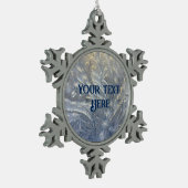 Gepersonaliseerd Frosty Pewter Snowflake Ornament (Links)