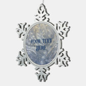Gepersonaliseerd Frosty Pewter Snowflake Ornament (Rechts)