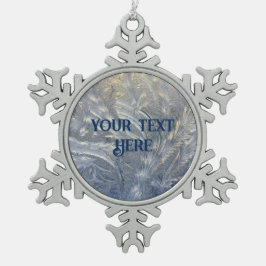 Gepersonaliseerd Frosty Pewter Snowflake Ornament