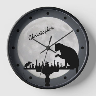 Gepersonaliseerd Full Moon Cat en Mouse Chess Game