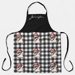 Gepersonaliseerd Fun Cat All-over Print Schort